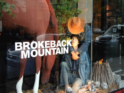brokeback mannequins (at a video store)