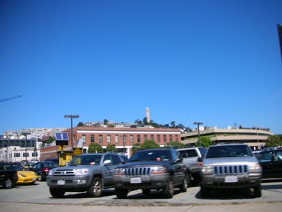coit tower in the back