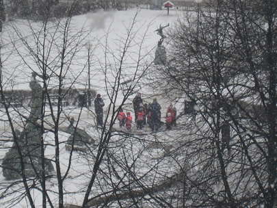 toddlers in the snow