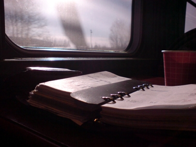 morning on a train