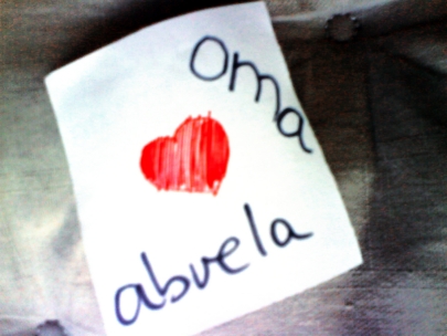 oma is in the hospital, hopefully soon at home...