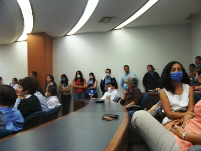 First Division of Humanities and Social Sciences meeting with face masks on