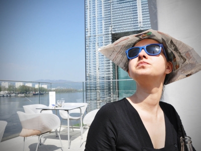 lunch on the shore of the danube