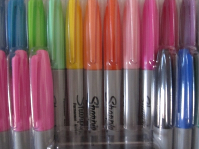 a rainbow of sharpies!