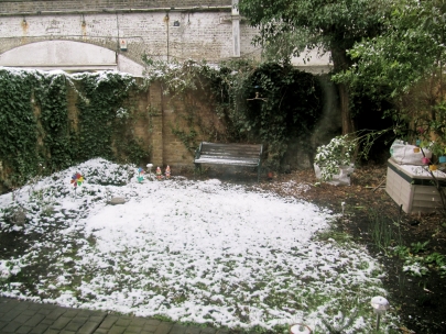 it snowed again-i just love it