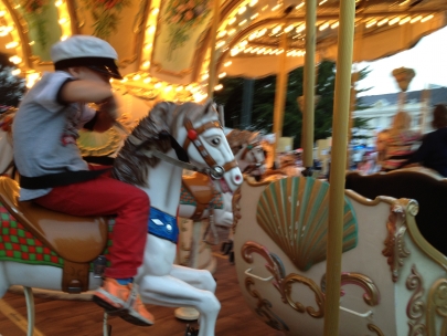 The captain riding a horse